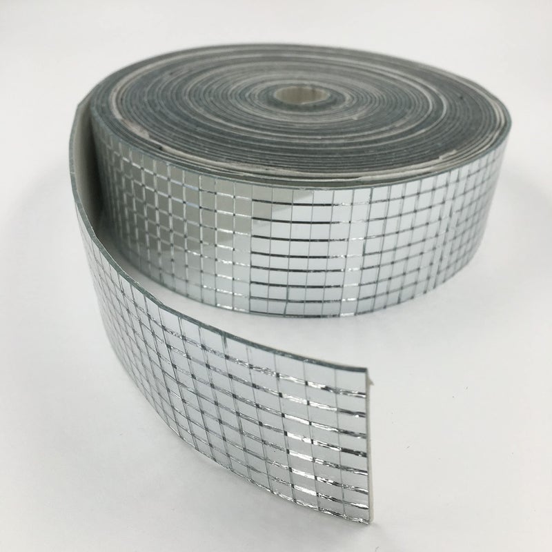 NUORUI NUO RUI Real Glass Craft Mini Square Mirrors Mosaic Tiles Mirror Sheets Mosaic Sticker (Silver) - Image 3